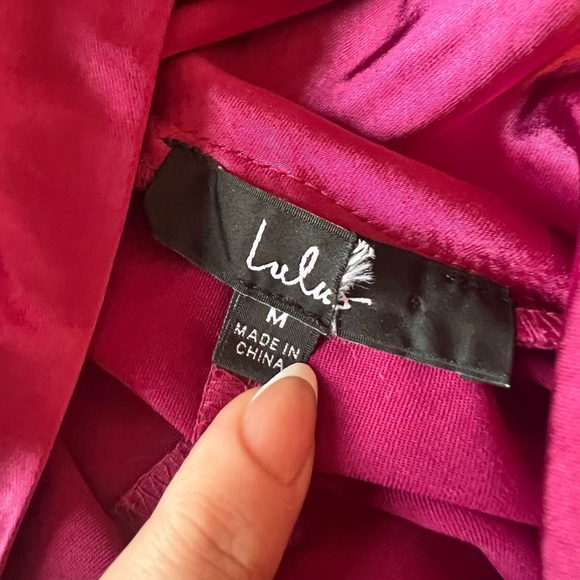 Lulus Incredible Love Magenta Satin Cowl Back Midi Slip Dress - Picture 15 of 16